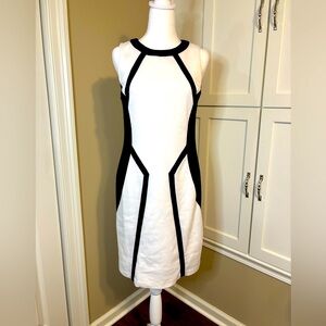 Jessica Simpson White and Black Color Block Dress Size 6